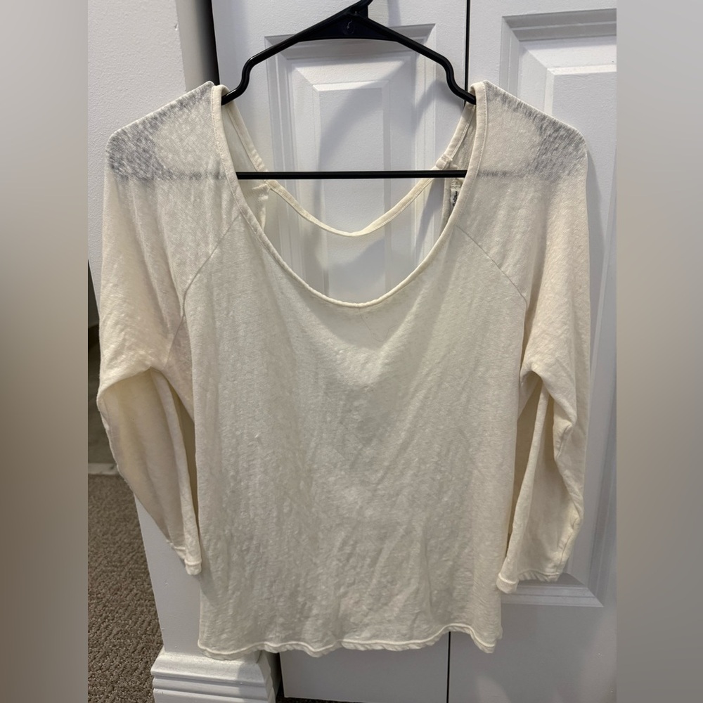American Eagle Outfitters Cream Blouse
